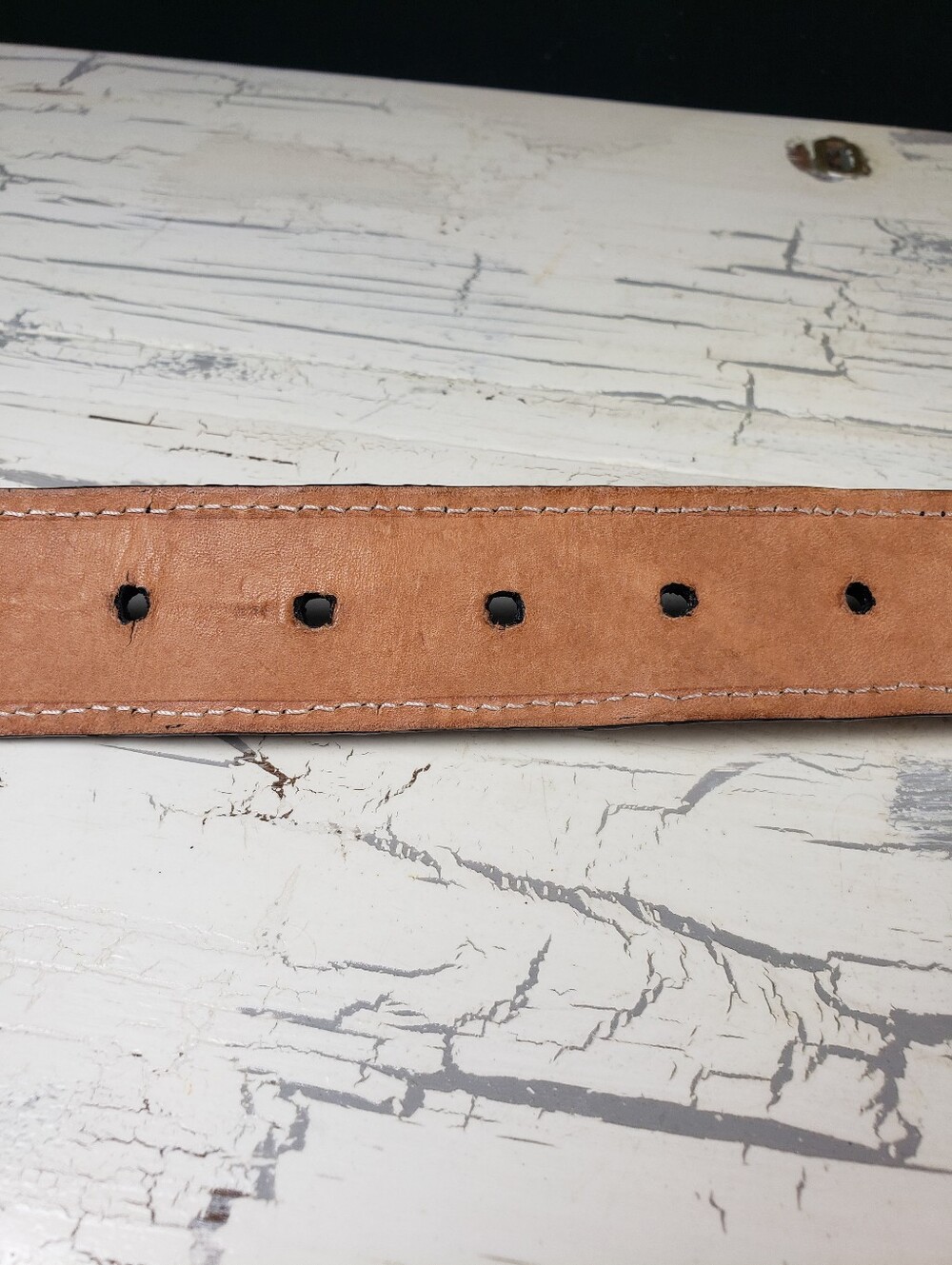 Genuine Caiman Alligator Leather Belt in Black - Men's size 34 - Picture 10 of 13